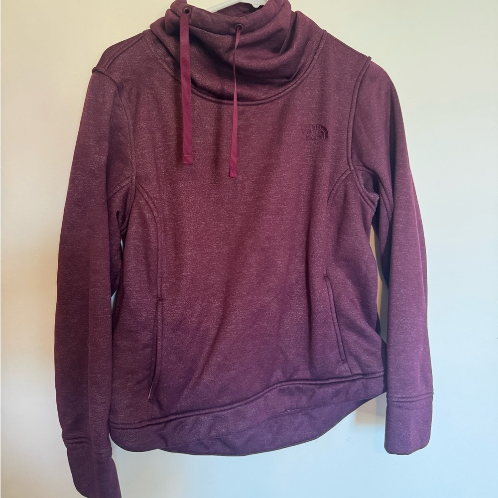 Burgundy Cowl Neck Sweatshirt